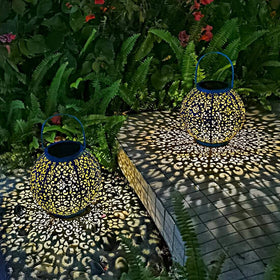 Go2garden warm yellow glow casts romantic patterns on ground