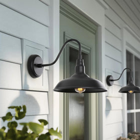 GOALPLUS E26 base porch light compatible with LED, CFL, or incandescent bulbs.