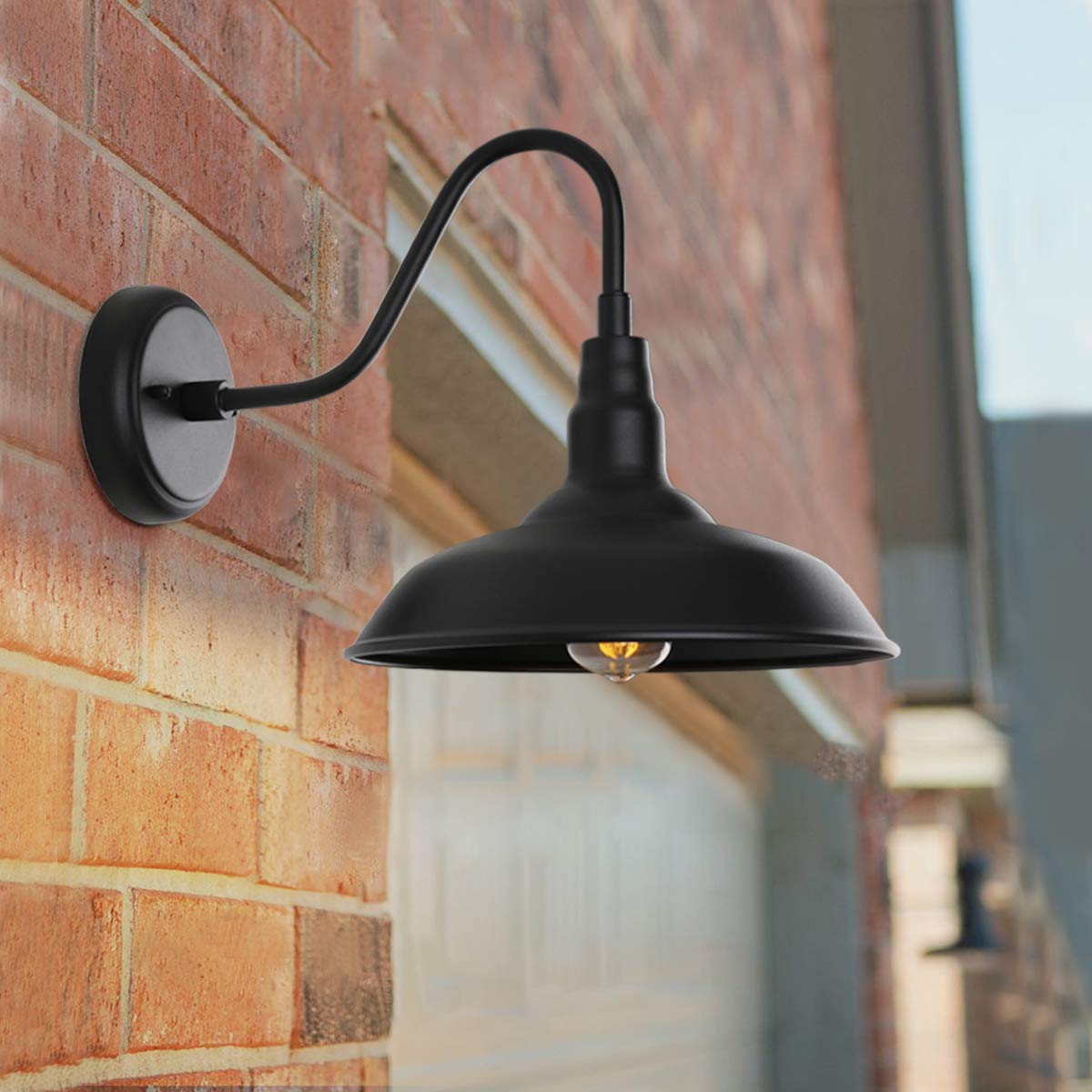 GOALPLUS exterior wall sconce mount adds farmhouse curb appeal.