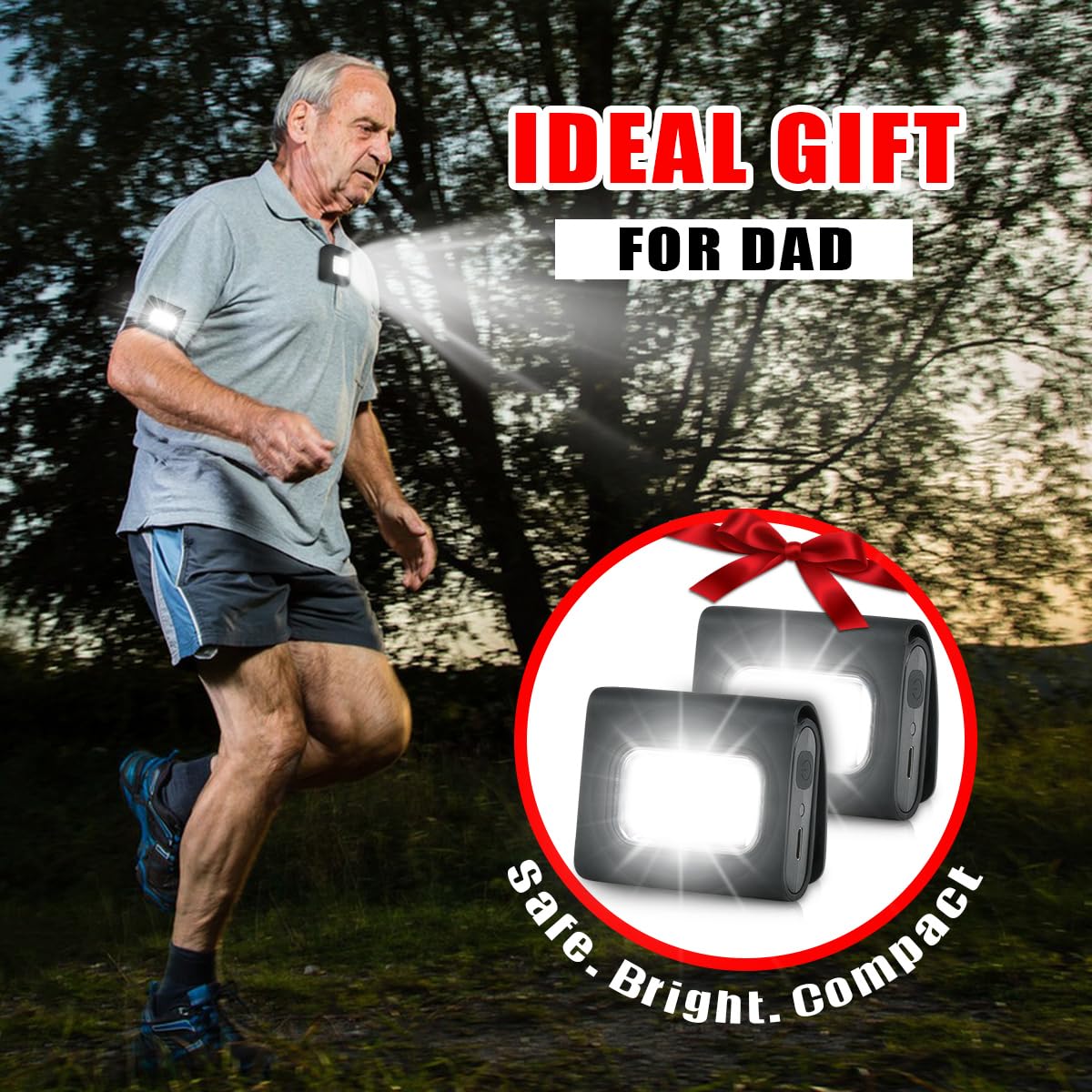 GOANDO hat-pocket-belt-clip light enables hands-free visibility during workouts.