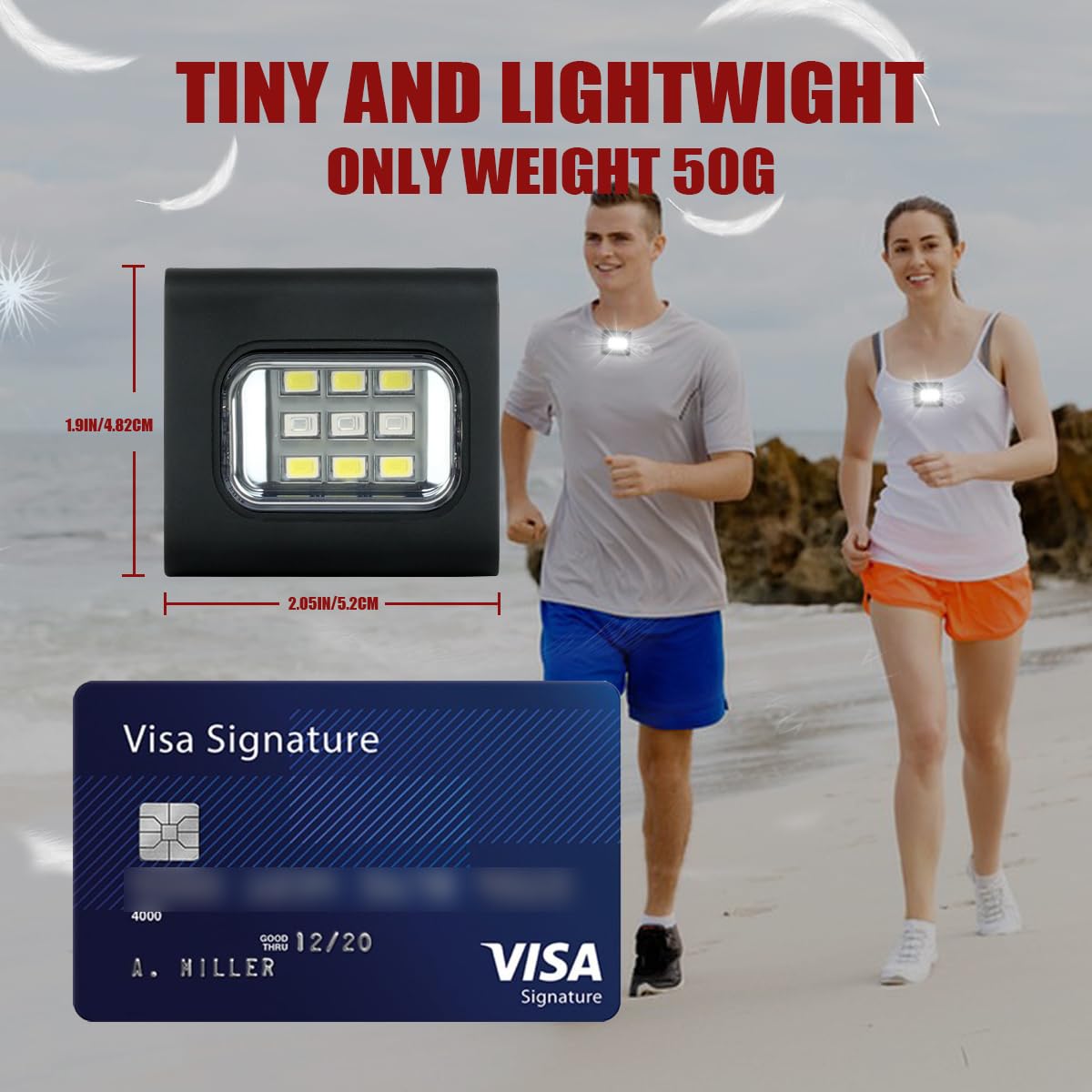 GOANDO waterproof LED running light with silicone cover protects against dirt and water.