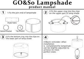 GO&SO easy assembly lampshade clips on in minutes