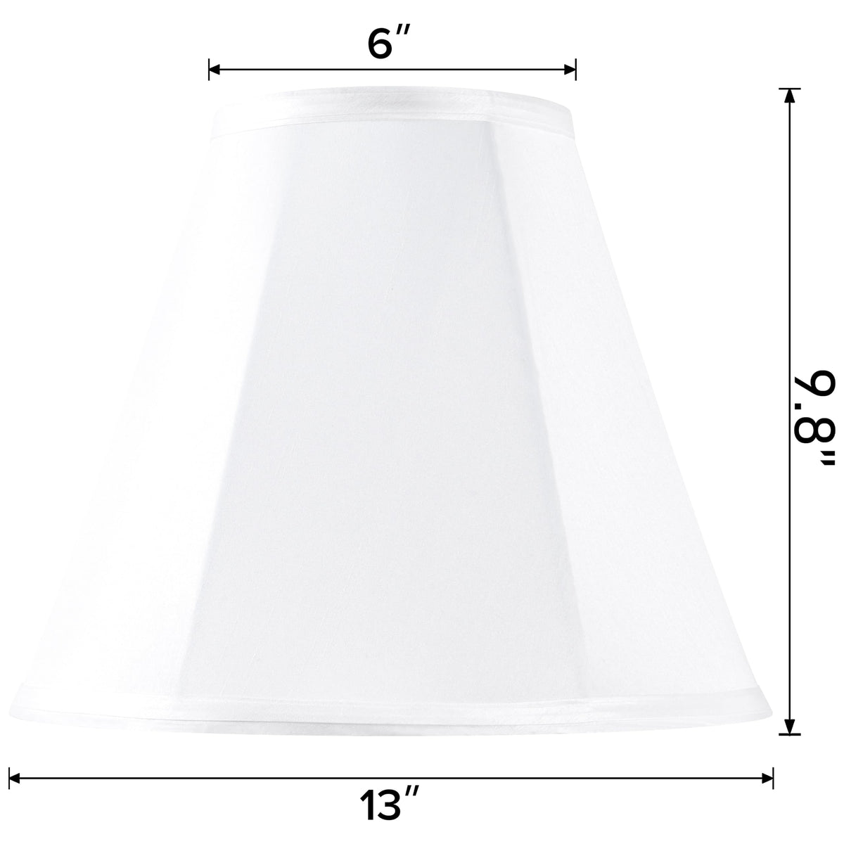 GO&SO White Bell shade bottom view highlights a 13-inch flare for balanced lighting