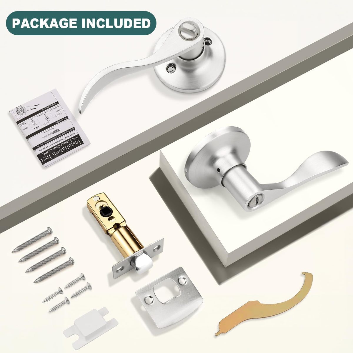 GOBEKOR 10 pack privacy levers set for multiple rooms.