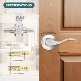 GOBEKOR left-right handed compatible door lever for versatile use