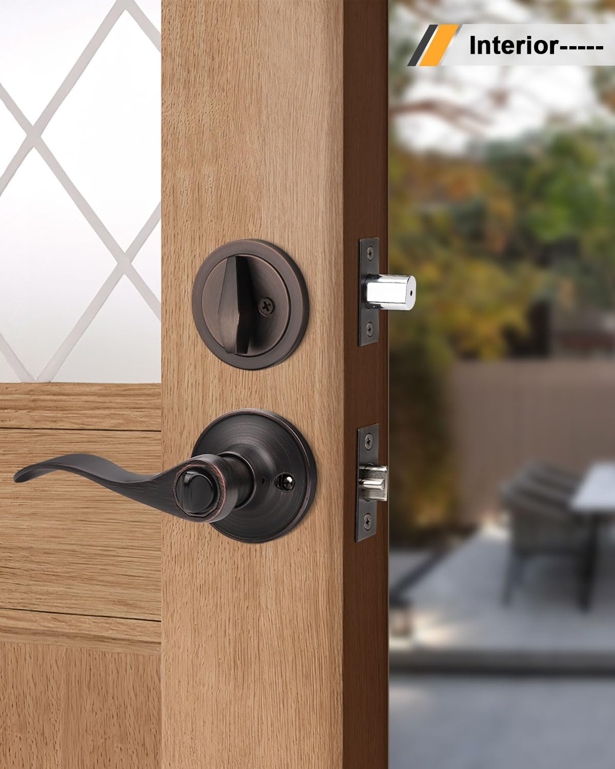 Gobrico adjustable latch fits 60mm or 70mm backsets.