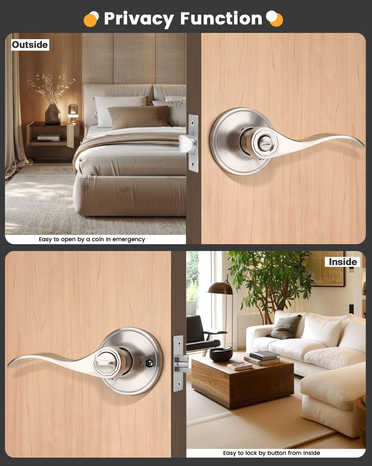 Gobrico adjustable latch 60-70mm accommodates standard door backsets