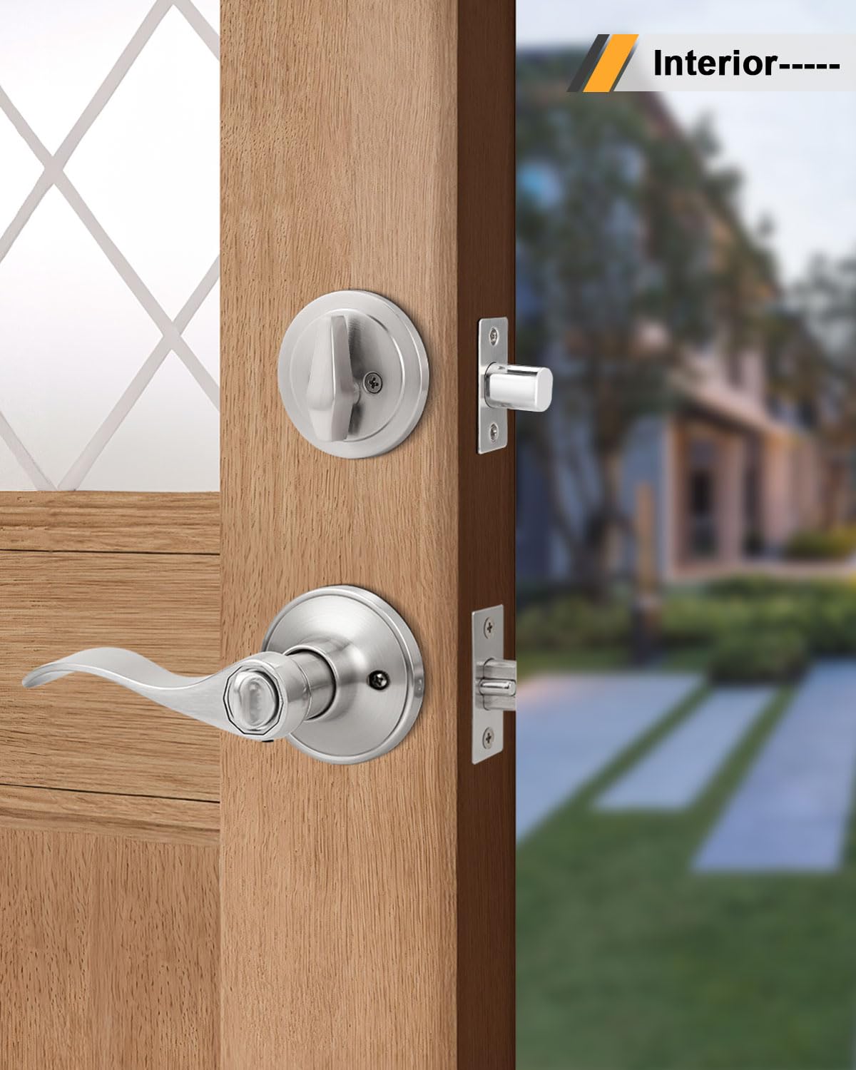 Gobrico adjustable latch fits standard doors 1-3/8 to 1-3/4 in