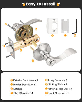 Gobrico adjustable backset latch supports 2-3/8 or 2-3/4 inch backset.