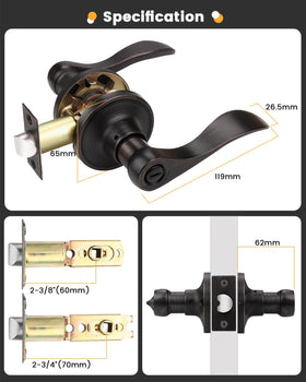 Gobrico backset-adjustable privacy lever for versatile door setups