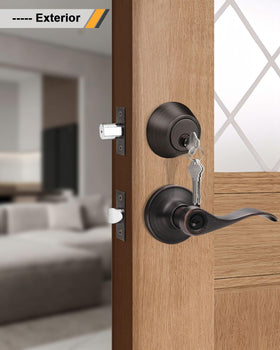 Gobrico keyed-alike system using a single key for lock and lever.