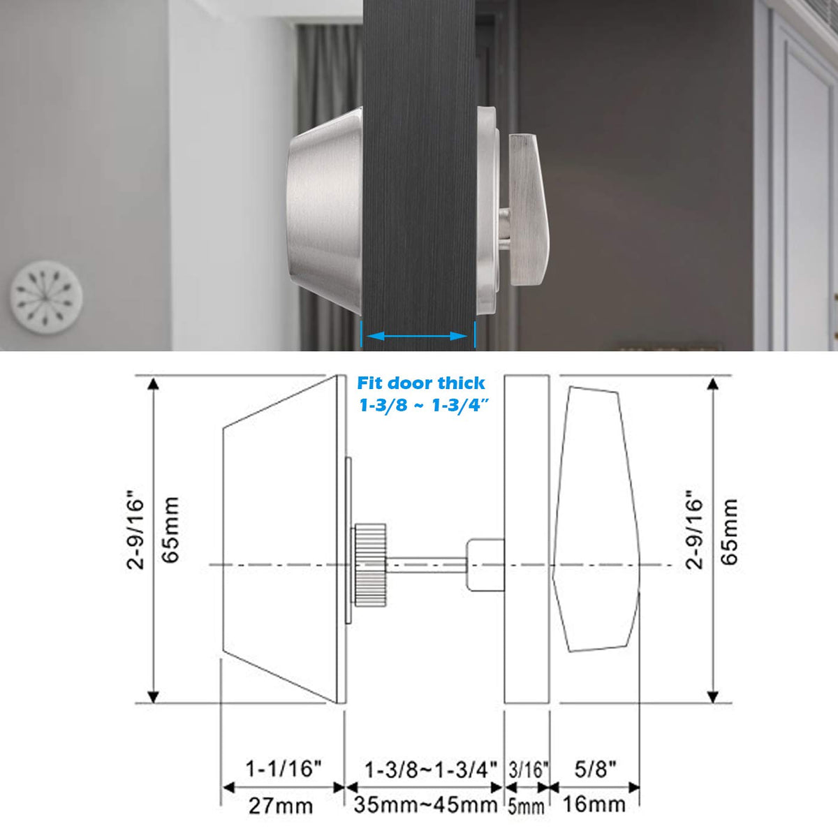 Gobrico compatible with left- or right-handed doors.
