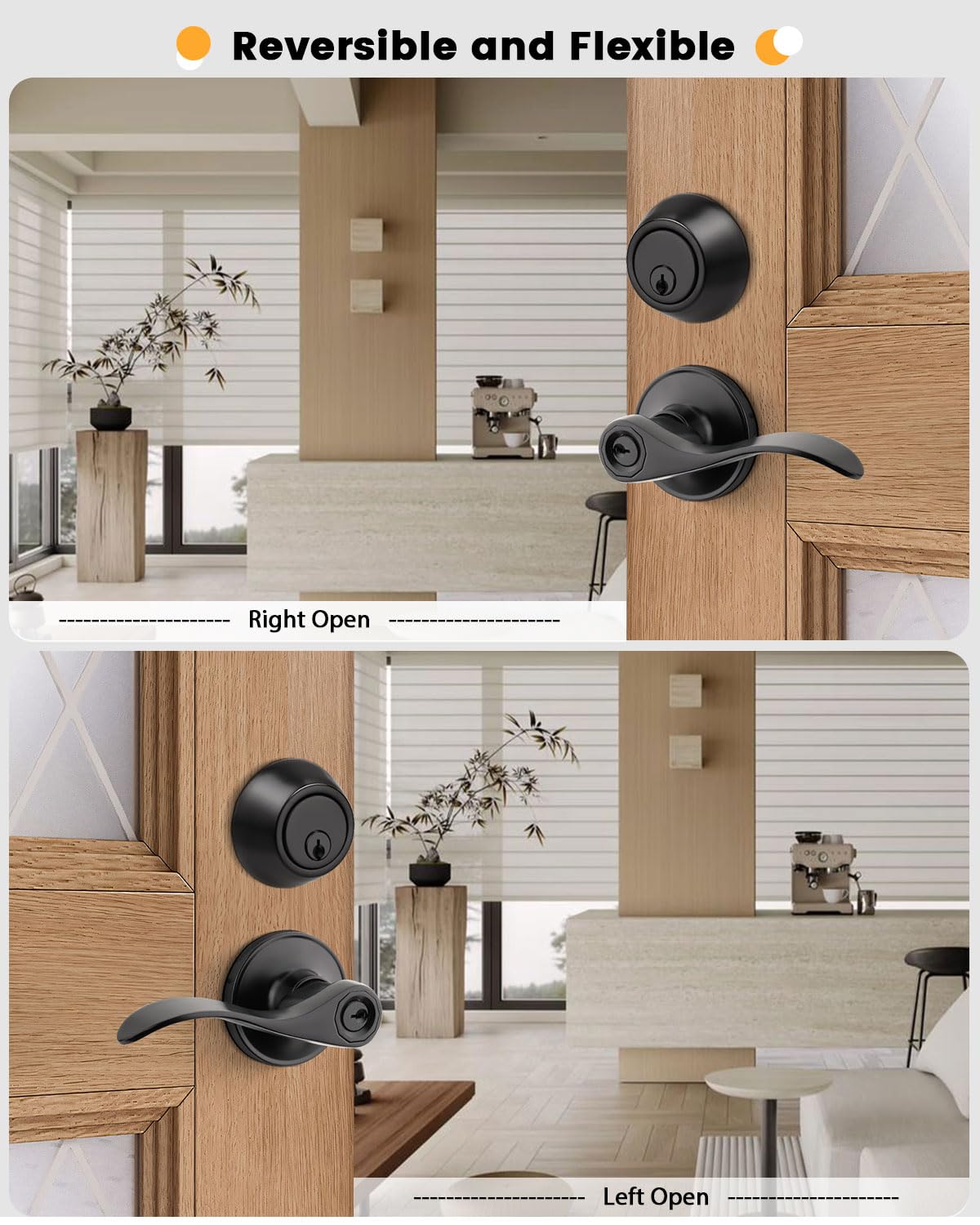Gobrico lockset includes keys, latch, strike plate, and screws for complete setup.
