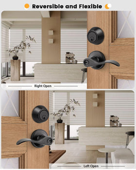 Gobrico lockset includes keys, latch, strike plate, and screws for complete setup.