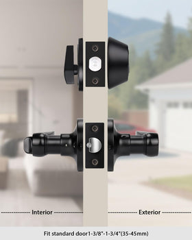 Gobrico matte black finish adds modern style while enhancing exterior security.