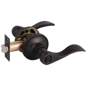 Gobrico privacy door lever in oil rubbed bronze with classic lever design