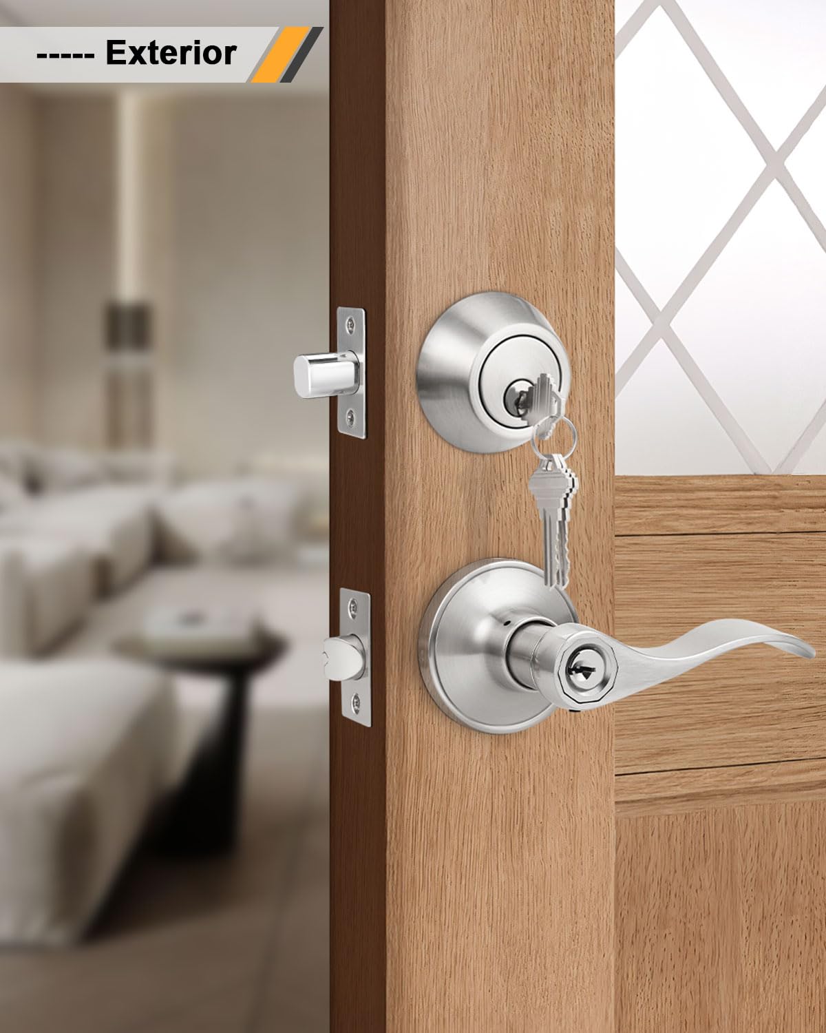 Gobrico reversible lever handle suitable for both door directions