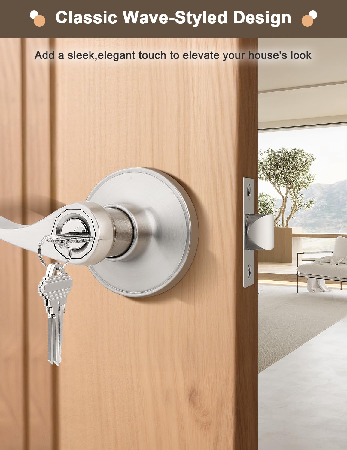 Gobrico lock and key drop-style lever with keyed-alike convenience