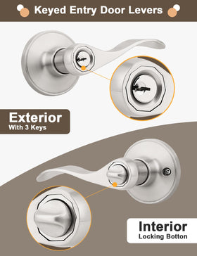 Gobrico satin nickel wave-design grip for ergonomic use