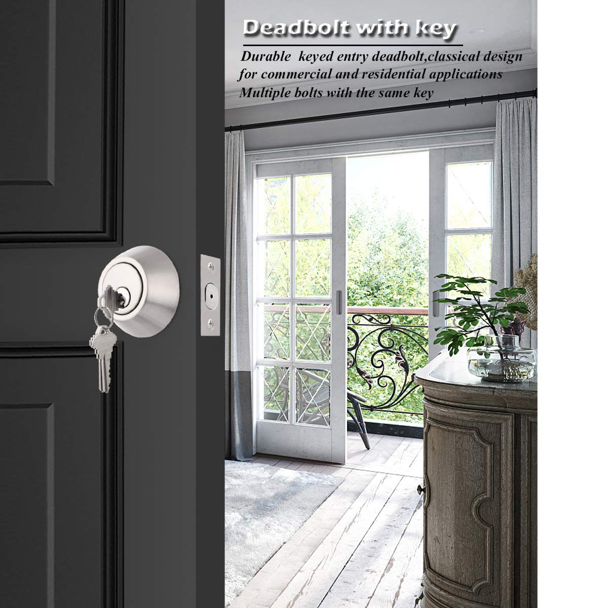 Gobrico three keyed-alike deadbolts share the same key.