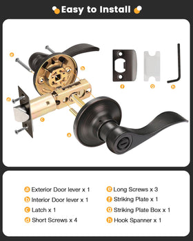 Gobrico traditional design in oil-bronze complements many doors