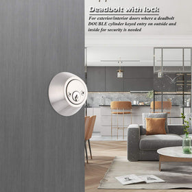 Gobrico two deadbolts with same key pack featuring included keys for convenience.