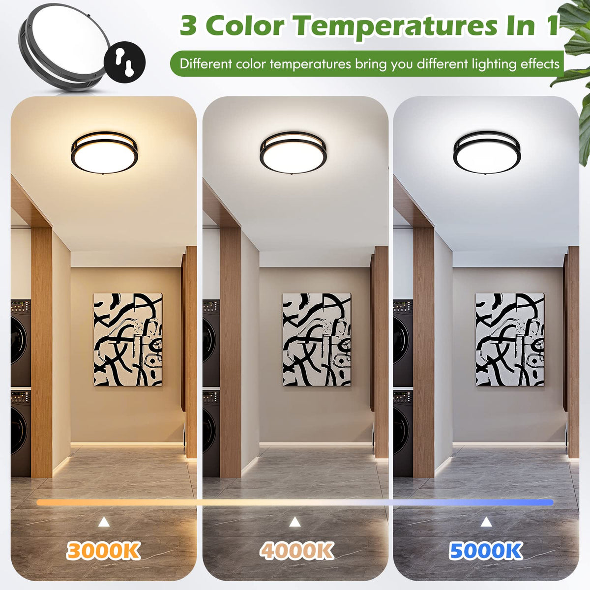 GoBright 3000K warm white color temperature suitable for cozy evenings