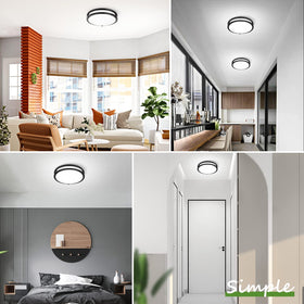 Durable black metal frame of GoBright flush mount fixture