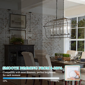 GoBright dimmable E12 bulb supports smooth 10-100% brightness.