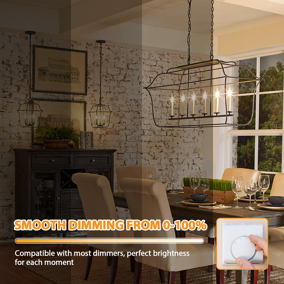GoBright dimmable LED candle bulb enables precise brightness control