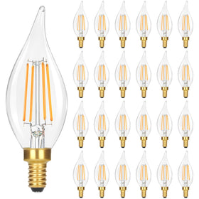 GoBright flame-tip LED candle bulb ideal for chandeliers and sconces