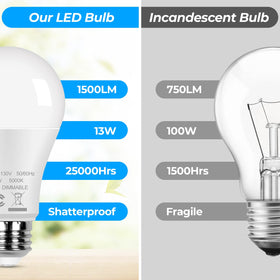 GoBright long-lasting LED bulbs in use showcase extended lifespan and fewer bulb changes.