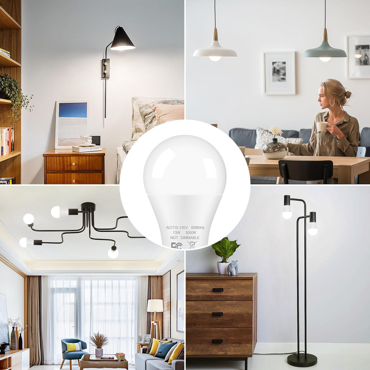 GoBright shatterproof LED bulbs in bathroom demonstrate safety and resilience.