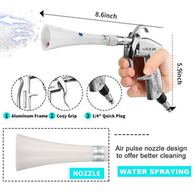 GOCCIDA tornado 360-degree swivel in use cleaning tight car seams.