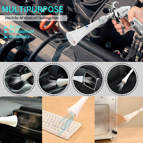 Compact GOCCIDA gun with air hose set for workshop portability.