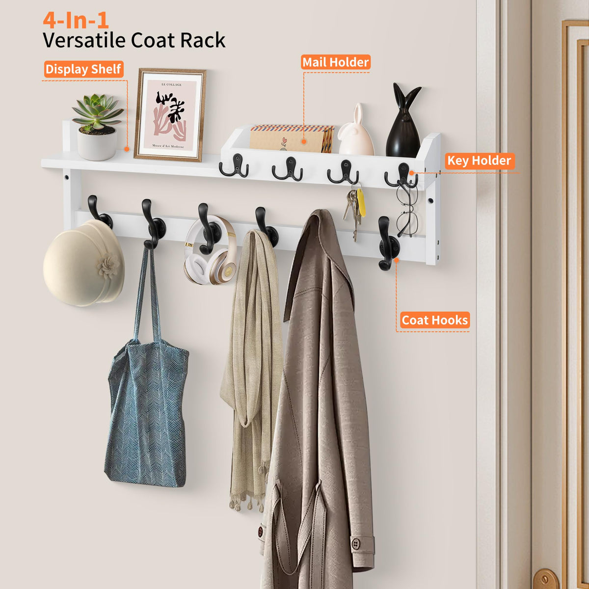 GODDGITT entryway wall rack mounted beside door for convenient access.