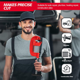 Godora pipe cutter used on iron pipe demonstrates strong performance.