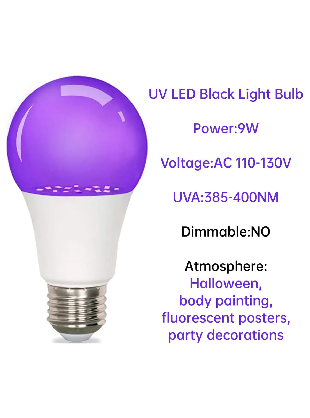 GODUORA A19 to E26 base bulb for easy, tool-free plug-in installation.