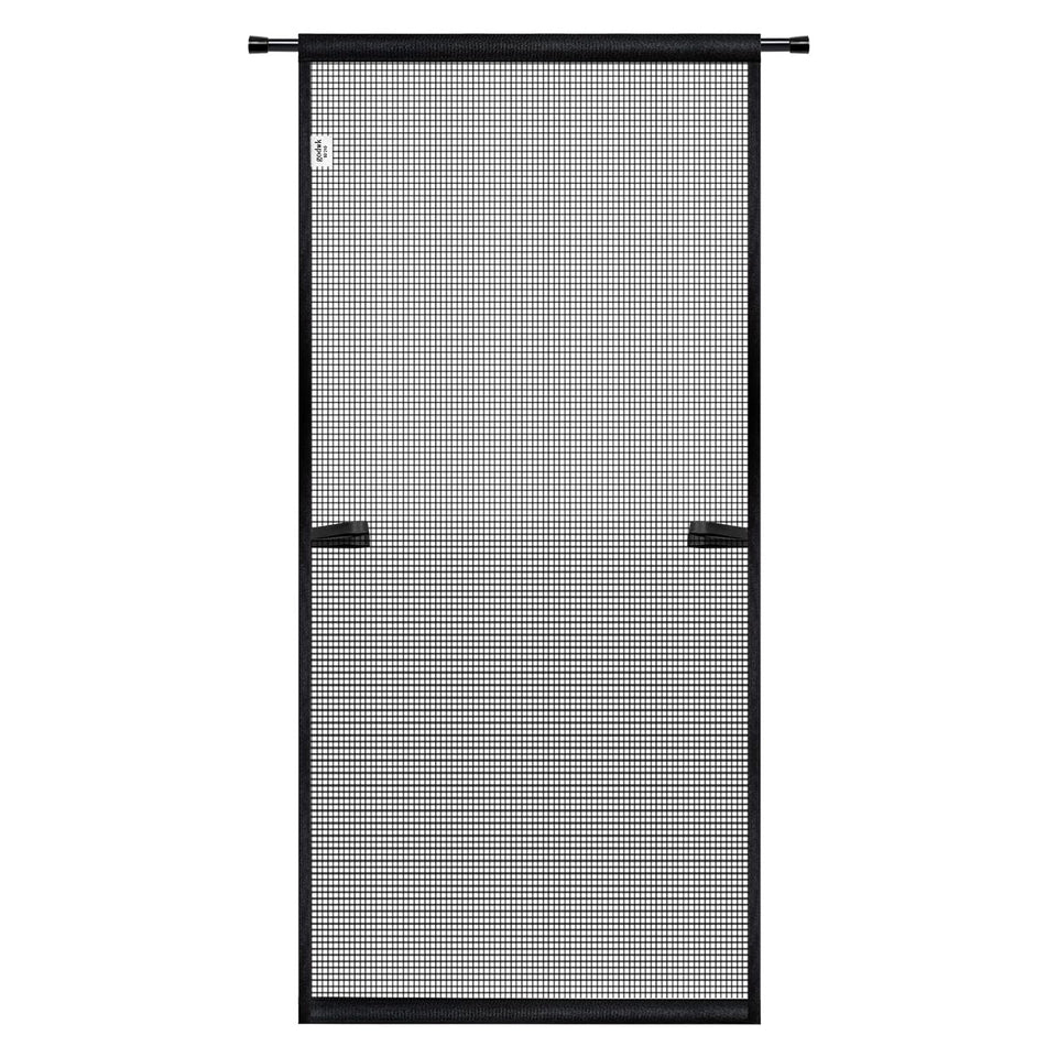 Godwk Hanging Screen Door fully installed with tension rod for quick setup and airflow