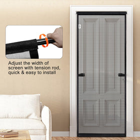 Godwk Hanging Screen Door view demonstrating mosquito-blocking mesh