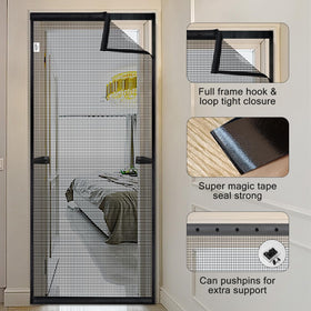 Godwk Hanging Screen Door pet-friendly entry with bottom counterweight