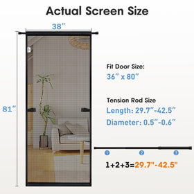 Godwk Hanging Screen Door tension rod setup shown for fast installation