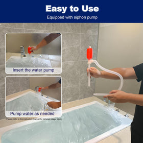 Godwolf water pump in use provides easy water access from stored supply.