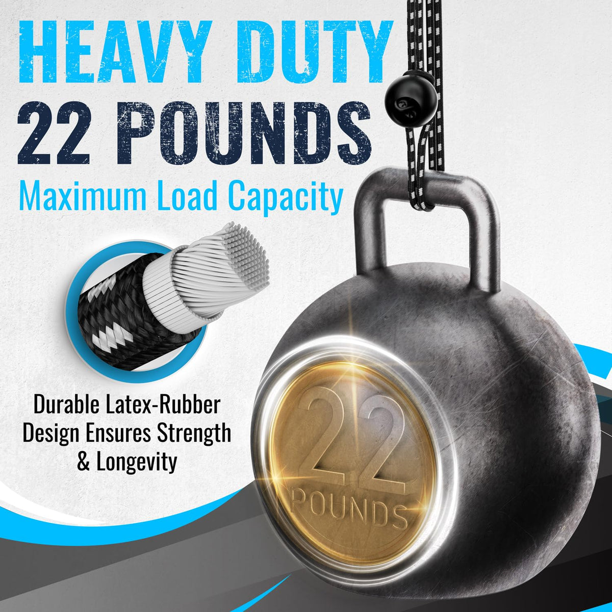 GOEASY0312 50-piece bungee balls set for canopy fastening and gear organization.