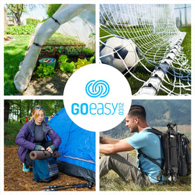 GOEASY0312 canopy bungee cords stretched to demonstrate versatility.
