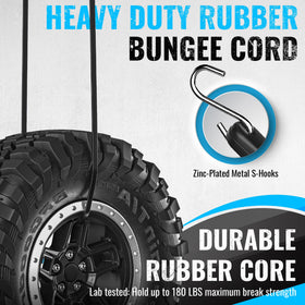 GOEASY0312 all-weather bungee cords endure extreme temperatures for year-round use.