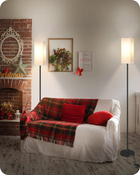 GOEBLESON linen shade softens glow for cozy reading corners and evenings