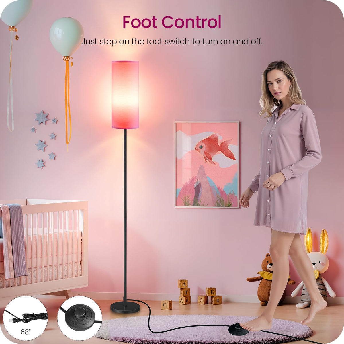 goebleson 64-4in tall lamp fits corners without clutter