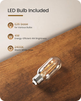 GOEBLESON amber LED bulb included for warm lighting