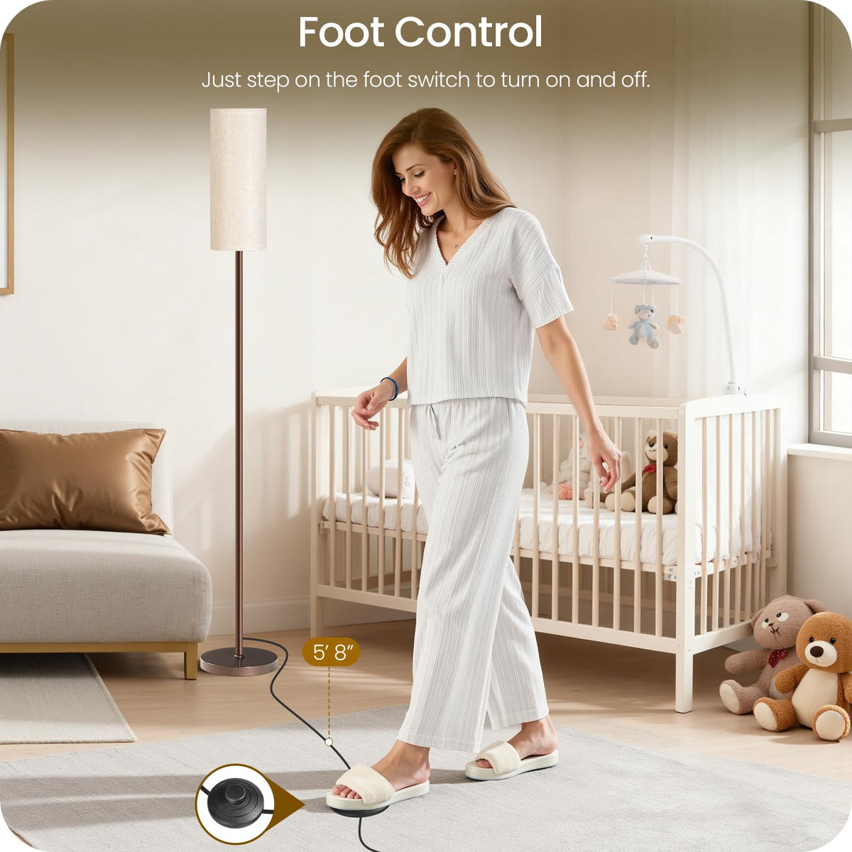GOEBLESON adjustable color temperature from 3000K to 6500K for mood lighting.